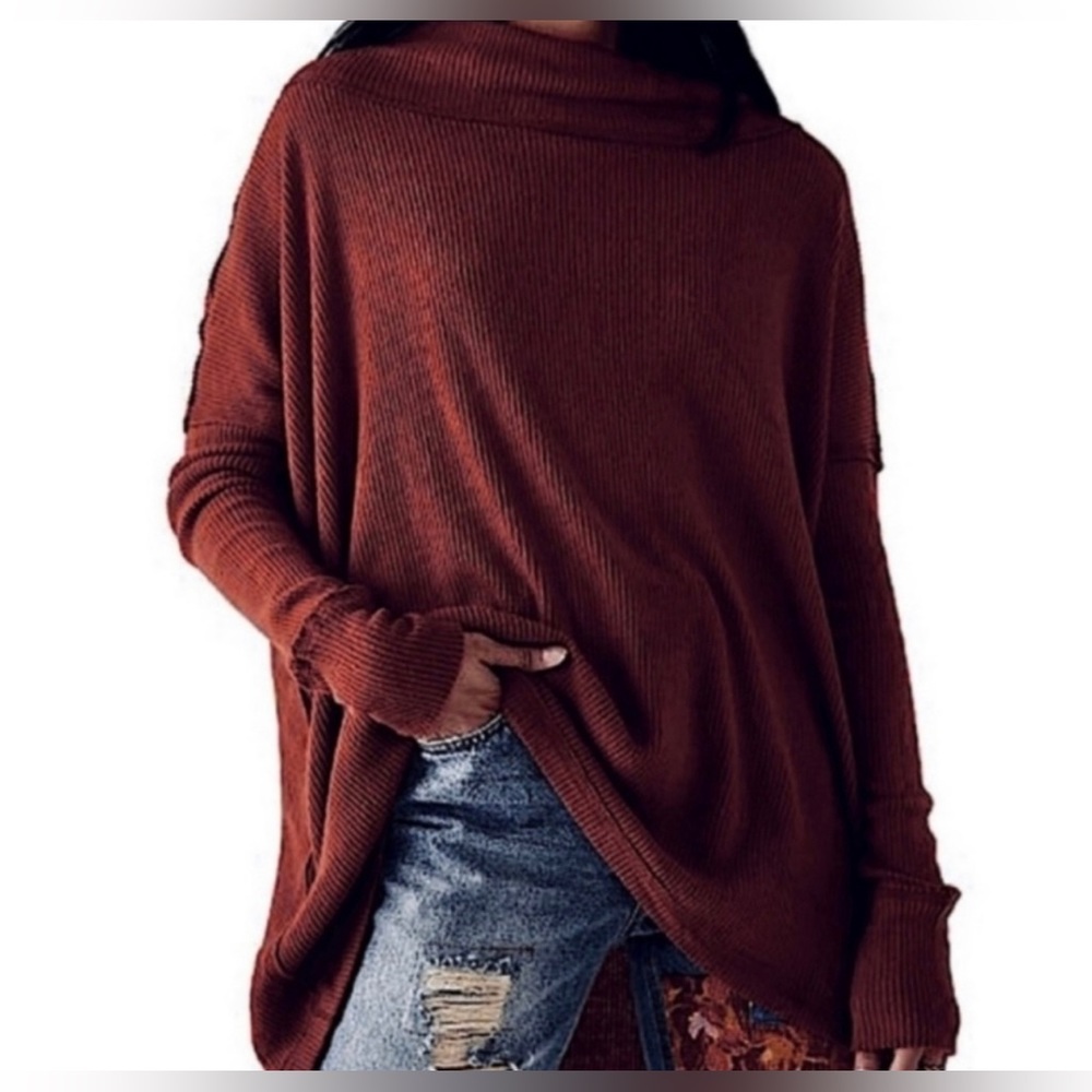 EUC | Free People | Juicy Thermal Waffle Knit in Date Night | Size M